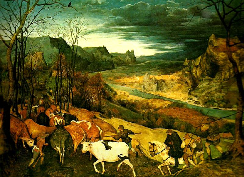 Pieter Bruegel boskapen drivs hem